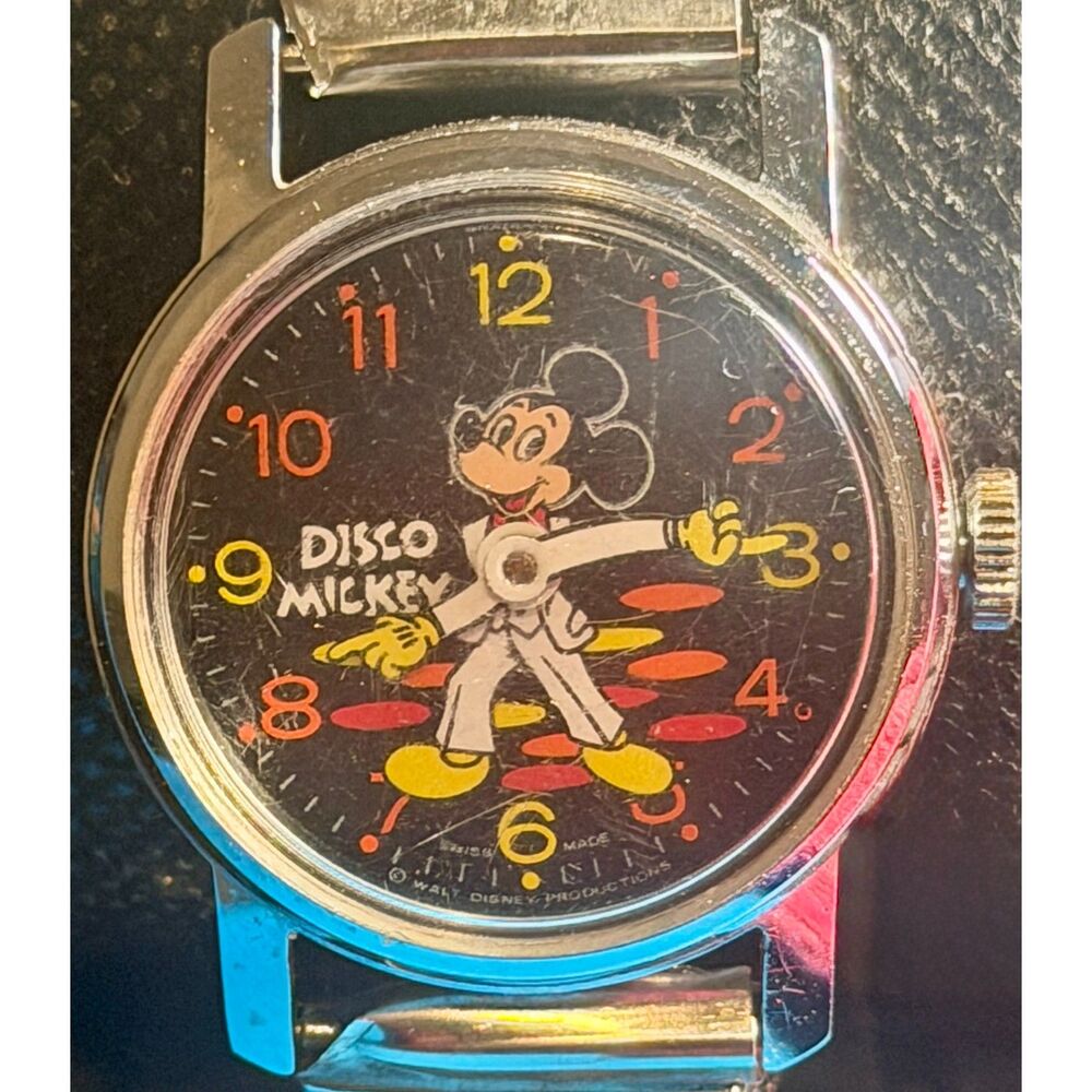 Vintage 1979 Bradley "Disco Mickey" Mouse Watch – Ticking!